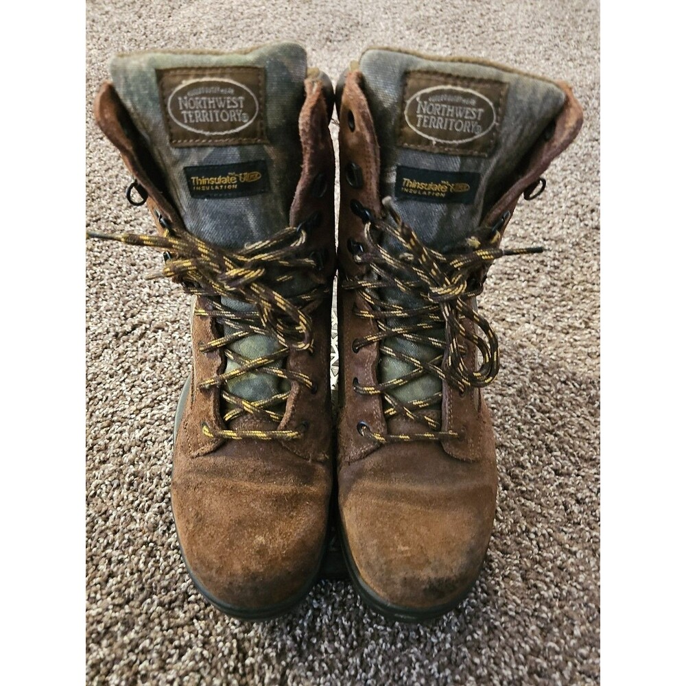 Northwest Territory Waterproof Brown Suede Camoflauge Boots Mens 10